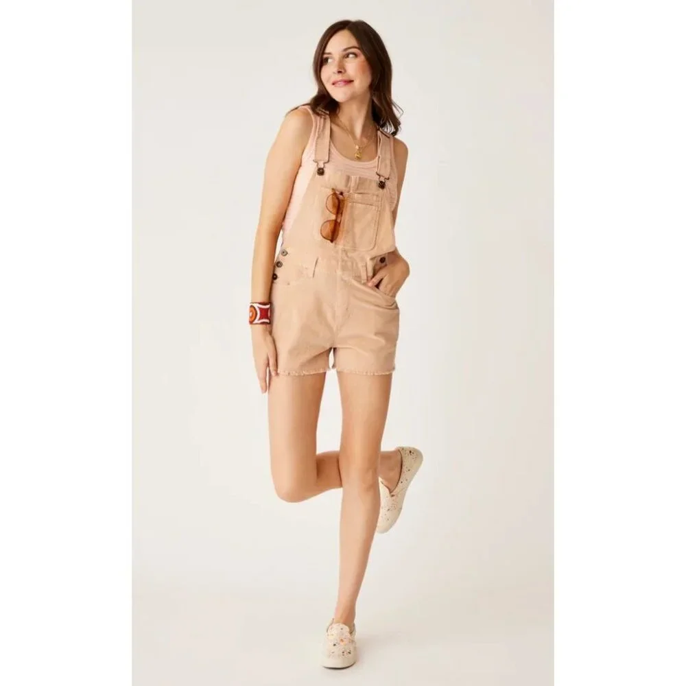 NWT Carve Designs Women's 6 Jason Overall Short Washed Pink Organic MSRP$115 - Picture 1 of 17